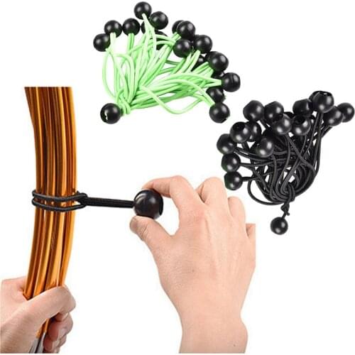 20 Pcs Elastic Tent Bungees Ball Fixing Tie Rope Tarp Awning Canopy Bungee Cords Strap Outdoor Camping Accessories