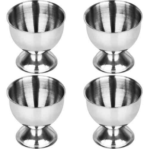 4pcs/lot Egg Cup Tray Stainless Steel Soft Boiled Egg Cups Holder Stand Storage Dishwasher Safe Egg Tools
