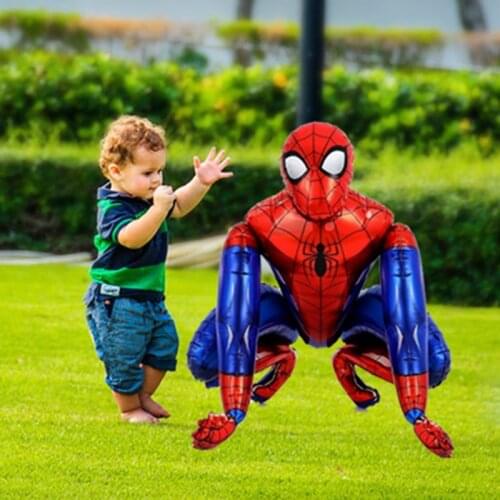 65 Cm Three-dimensional Balloon Spider-Man Iron Man Disney Anime Figure Aluminum Film Balloon Kids Birthday Party Accessories