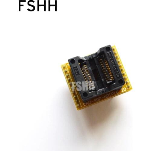 FSHH CNV-SOP-NDIP20 Programmer Adapter 208mil SOP20 to DIP20 Adapter IC test socket 1.27mm Pitch