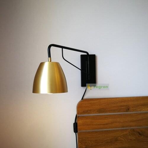 Art deco shopcase Wrought iron Led Lamp Vintage brass Wall Sconce bedroom bedside Lights reading lamps Lighting led Mirror Light