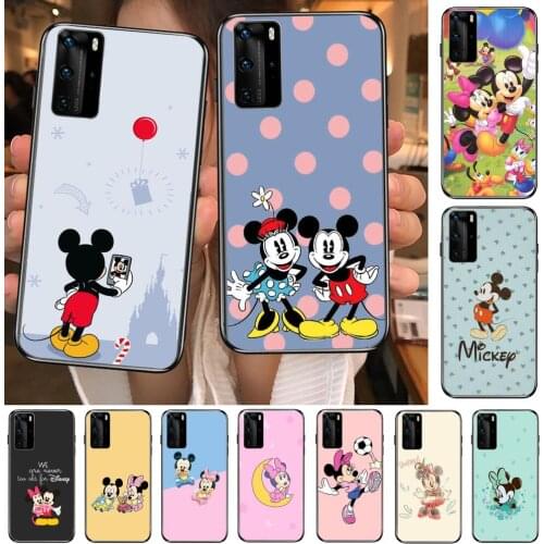 Minnie Mouse Soccer Phone Case For Huawei P40 p30 P20 10 9 8 Lite E Pro Plus Black Etui Coque Painting Hoesjes comic fas