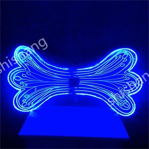 CY03 LED lighted colorful costumes butterfly ballroom dancing dress party bellydance clothes luminous show dj disco party wears