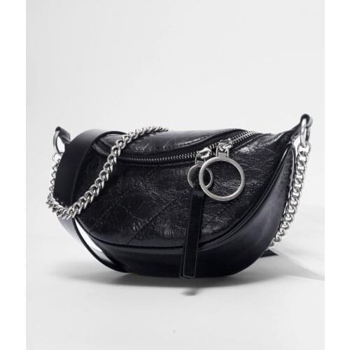 DORANMI Luxury Brand Designed Fanny Pack Womens Waist Bags Chain Strap Crossbody Chest Bag Cow Leather Nerka BG550