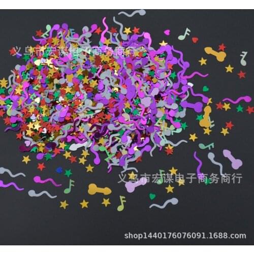 Tadpole/Small sperm/Single Party/15 grams Sequins PVC Flat for DIY Card Making Craft Color Collection