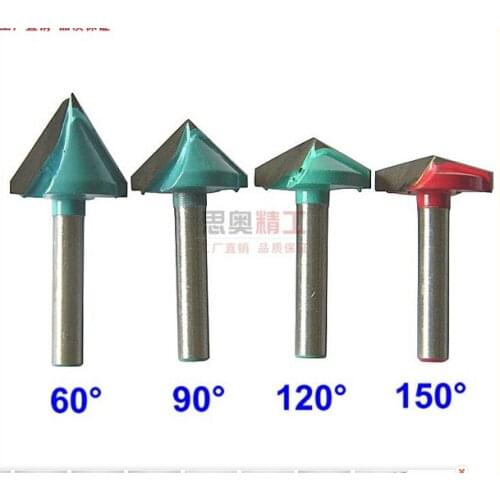CNC Wood Engraving 3D Bits Router 120 Degree 6mm x 32mm V Groove Acrylic
