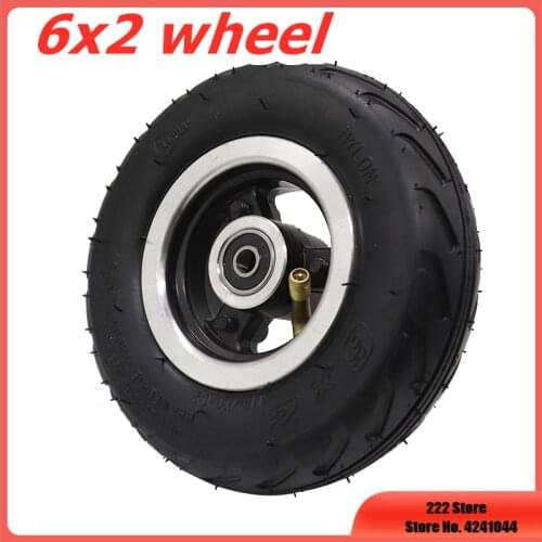 6X2 Wheels set Tire with Inner Tube Fit for Electric Scooter Wheel Chair Truck 6 inch Tire Tyre F0 Pneumatic Trolley Cart