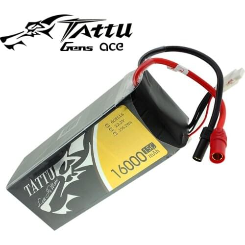 Tattu 16000mAh 6S 15C LiPo Battery Pack with AS150+XT150 Plug for Multirotor like DJI S800 S1000 OnyxStar FOX-C8-HD Gryphon X8