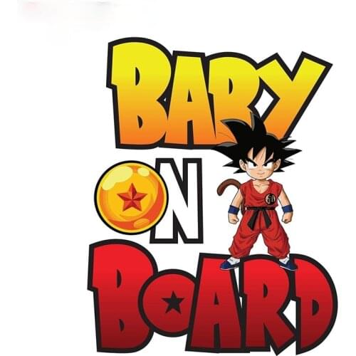 LLY-0602 Baby on Board Goku Modeling Sticker Decal PVC New Design Fashion Cool Style Top Quality Waterproof Auto Decals Decor