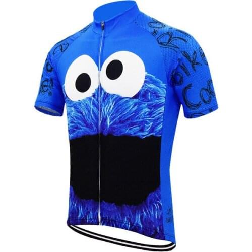 Men cycling jersey pro team blue maillot ciclismo ropa bici de la mtb bike jersey cycling clothing cartoon funny jersey