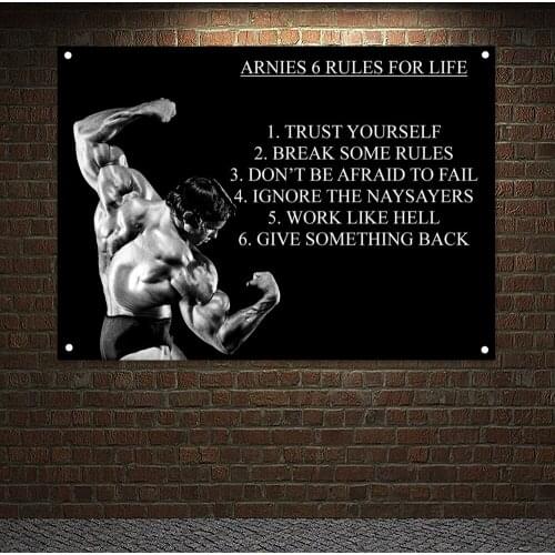 Muscular Hunk Banner Gym Home Decor Man Body Building Wallpapers Tapestry Wall Art Hanging Painting Bodybuilding Show Poster F6