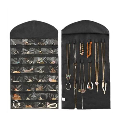New Hanging Jewelry Organizer Storage Closet Dress 32 Pocket Holder Display Bag