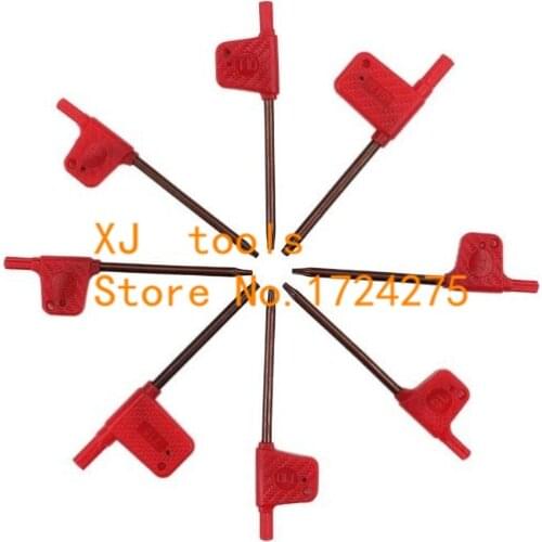10PCS T6 T7 T8 T9 T10 T15 T20 Screw Driver Screwdriver for Xbox Red flag wrench Inner six lathe accessories