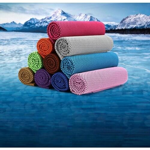 Instant Cool Ice Feeling Towels Sport Cooling Quick-dry Sweat Towels Cooling Ice Beach Towel Microfiber Gym Swimming Yoga Towels