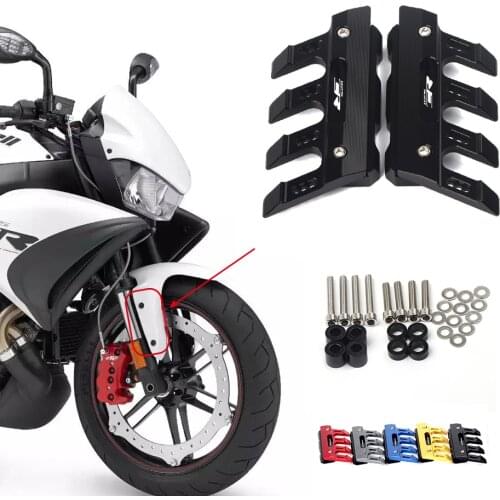 With Logo For Buell 1125CR 1125 CR Motorcycle CNC Accessories Mudguard Side Protection Block Front Fender Anti-Fall Slider