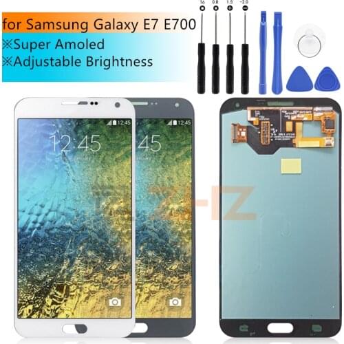 Super AMOLED LCD For Samsung Galaxy E7 LCD Display Touch Screen Digitizer Assembly E700 E700F E7000 E7009 Replacement Parts