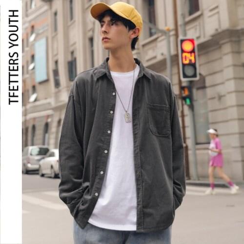 Мужские вельветовые рубашки Tfetters China At AliExpress