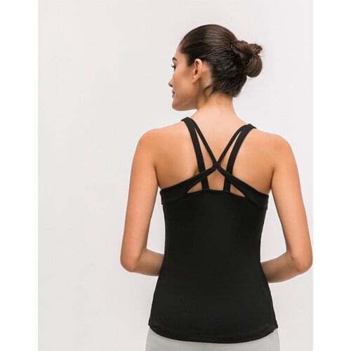 TWTOPSE Cross Straps Gym Yoga Vest Women Breathable Padded Workout Fitness Tank Tops Nylon Athletic Sport Sleeveless Shirts 2020