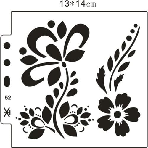 13*14 dance flower Cover templat scrapbook stencils spray plastic mold shield DIY cake hollow Embellishment printing lace ruler