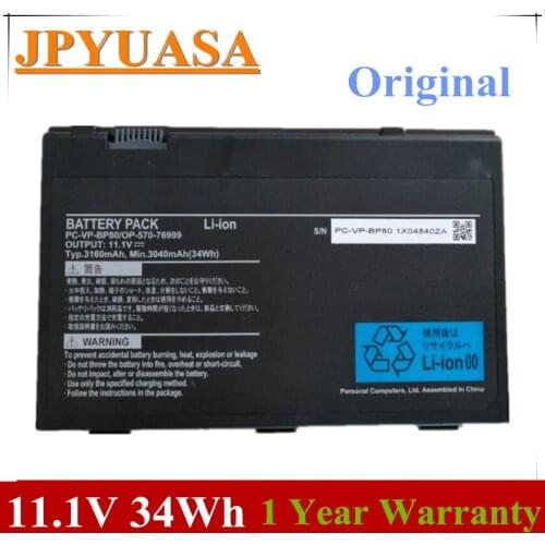 7XINbox 11.1V 34Wh 3160mAh OP-570-76999 PC-VP-BP80 Genuine Laptop Battery For Nec OP-570-76999 PC-VP-BP80 batteria