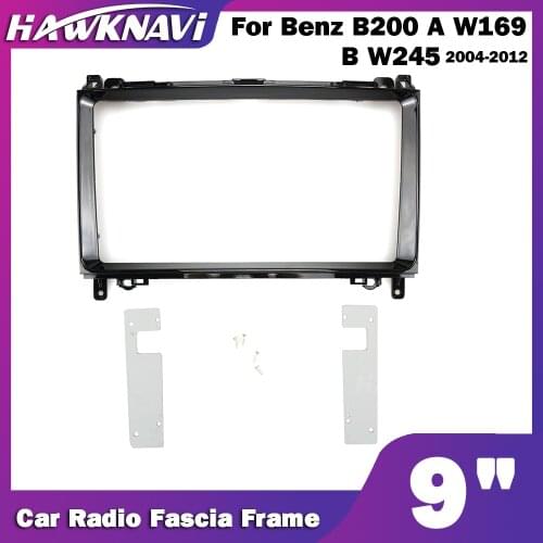 9" 2 Din Car Radio Fascia Panel Dash Mounting Frame For Mercedes Benz B200 A B Class W169 W245 Viano Vito W639 Sprinter W906