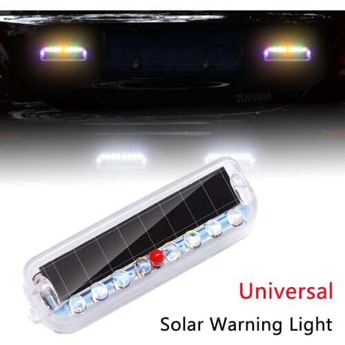 Car Motorcycle Strobe Light Free Wiring Solar Strobe Light Anti-collision Light Warning Light Modified Tail Light