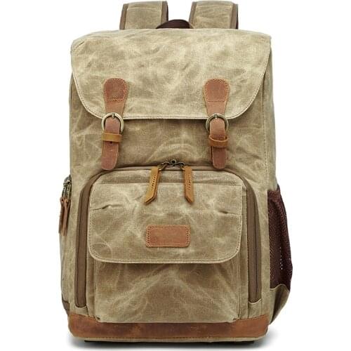 Large Canvas Waterproof Photography Bag Outdoor Wear-resistant Photo Men Camera Backpack case for Canon Nikon Fujifilm sony DSLR