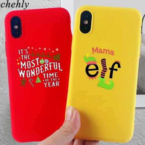 Merry Christmas Phone Case for iPhone 6s 7 8 11 12 Mini Plus Pro X XS MAX XR SE Cases Soft Silicone Fitted TPU Accessories Cover