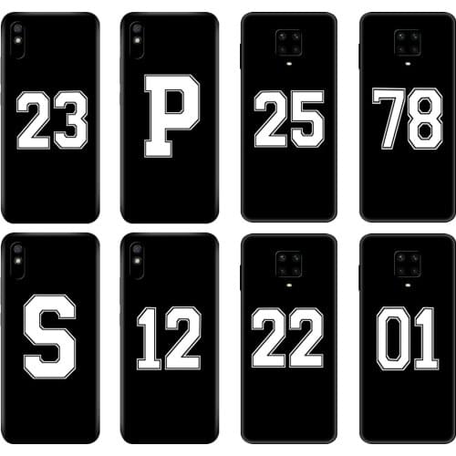 Black tpu Case For Xiaomi Redmi 7A 8 8A 9 9A 9C Case Redmi Note 8T 8 Pro T Note 9 9S 9 Pro Case Football Lucky number