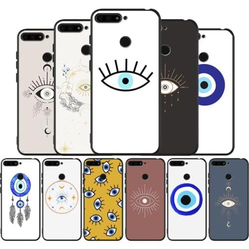 Evil Eye black Silicone Phone Case For honor 30 20 Pro 8 8X 9 10 20 Lite Mate 10 20 30 Lite Pro cover