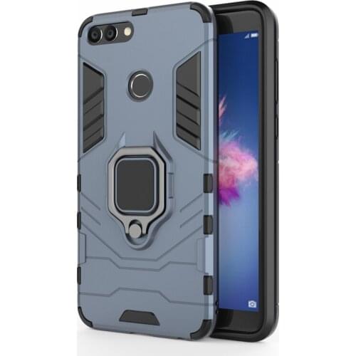 For Huawei P Smart Case, P Smart 2018 Car Holder Armor Cases Hard PC & Soft Silicone Cover For Huawei P Smart 2018 5.65"