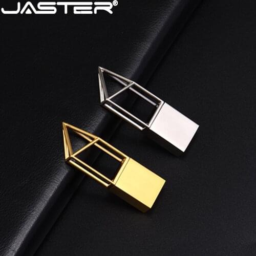 JASTER USB 2.0 Flash Disk Silver Pen drive Metal waterproof Memory Stick 4GB 16GB 32GB 64GB personalized customization Gift
