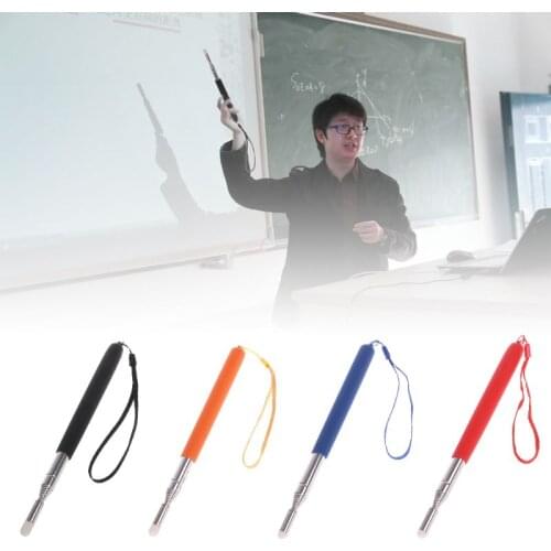 High quality Professional Torch Whiteboard Pen Felt Head Stainless Steel Telescopic Teacher Pointer 1M