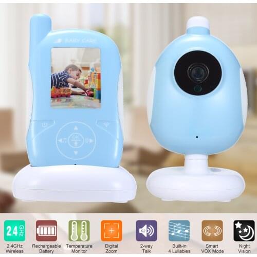 2.4in 2.4GHz Wireless Baby Monitor Camera support Auto Pair Plug and Play 2-way Talk IR Night View Home Surveillance Security