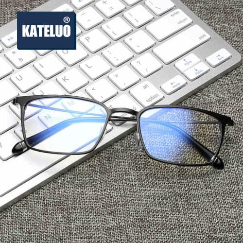 KATELUO 2020 Computer Goggles Anti Blue Light Laser Ray Fatigue Radiation-resistant Square Glasses Eyeglasses Frame Eyewear J805