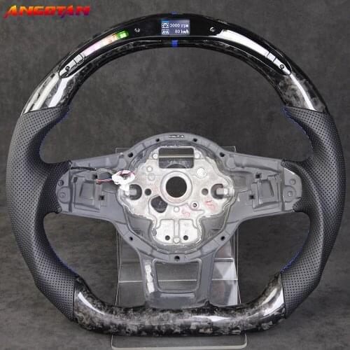 Forged Carbon fiber Steering Wheel With LED Fit For Volkswagen VW GTI CC mk4 mk5 mk6 mk7