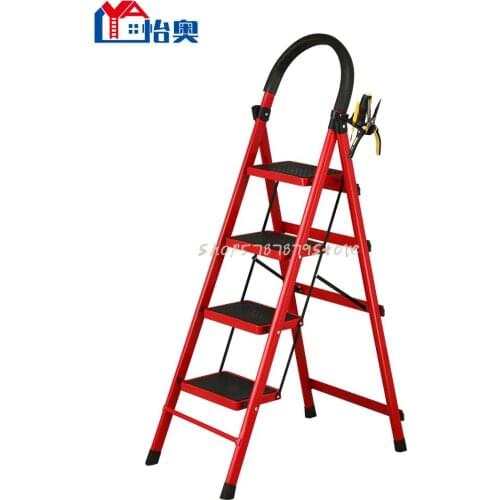 Household Folding Ladder Thickened Herringbone Ladder Anti Slip Pedal Mobile Safety Multi-functional Project