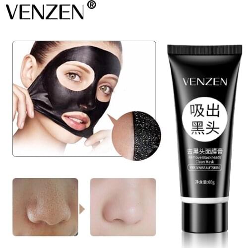 VENZEN Blackhead Mask Cream Get Rid Of Blackheads Cleansing And Purifying Facial Mask Shrink Pores Oil Control Skin Care