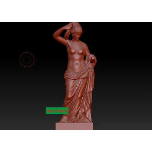 3D model stl format for cnc machine Long hair woman