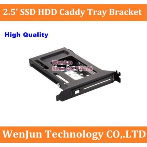 New 2.5' 2.5inch SATA Case aluminum hdd caddy tray bracket ssd Internal PCI HDD mobile rack for PCI expansion bay