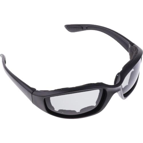 Motorcycle Motorbike Riding Glasses Wind Resistant Padded Comfortable Gray