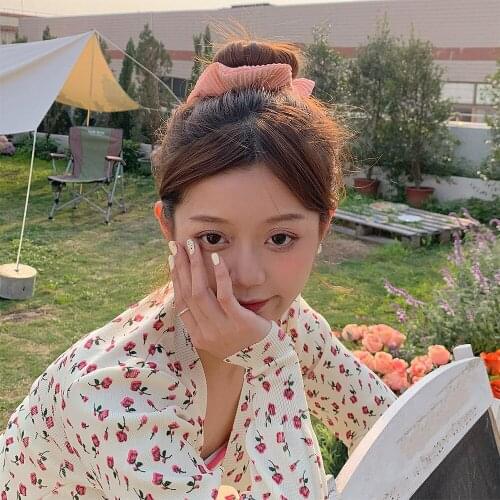 Solid Color Large Intestine Hair Tie Elastic Rubber Ponytail Girls Holder Bands Children Scrunchies Accessories Women Headwear