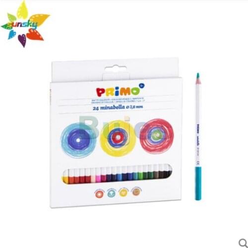 Original Primo 6/12/24 color Childrens hand drawn color lead pencil beginners painting white hexagonal penholder art supplies