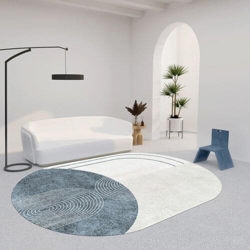 Oval Carpet Living Room Coffee Table Blanket Ins Nordic Style Geometric Sofa Room Bedroom Bedside Blanket Big Floor Mat