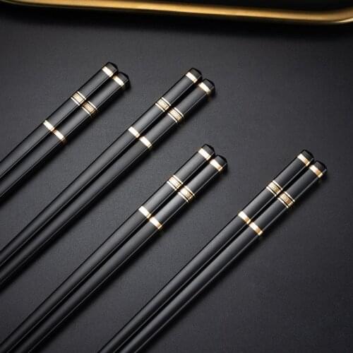 5 Pairs Chopsticks Non-slip Sushi Stick Set Stick High Quality Food Stick Gift Reusable Tableware Korean Kitchen Supplies