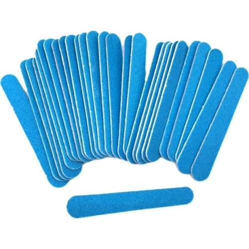 JEARLYU Hot 100pcs/lot Blue Wood Nail Files 180/240 Sanding Buffer Disposable Cuticle Remover Manicura Pedicure Nail File Tools