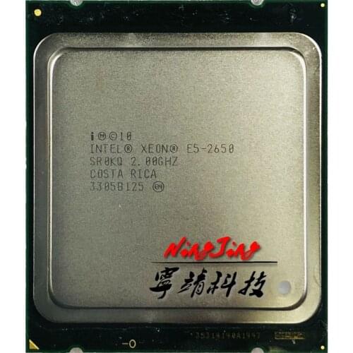 Intel Xeon E5-2650 E5 2650 2.0 GHz Eight-Core Sixteen-Thread CPU Processor 20M 95W LGA 2011