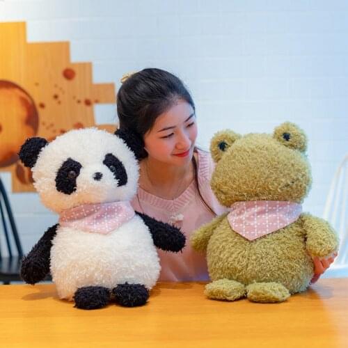 Fluffy Long Plush Frog Raccoon Fox Toy Soft Stuffed Elephant Doll Cartoon Animals Toys Bedroom Decor Birthday Gift For Girls