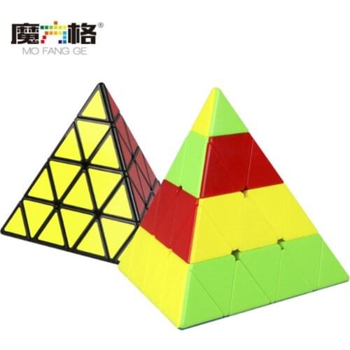 QiYi mofangge 4x4x4 Pyramid Magic Cube Competition Puzzle Cubes Toys For Children Kids cubo magico