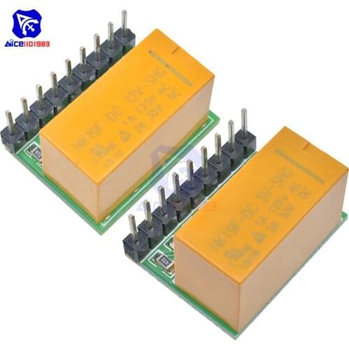 DC 5V / 12V DPDT Relay Module 1 Channel DPDT Anti-polarity Switch Double-Throw Relay Module Board for Arduino Motor Toy